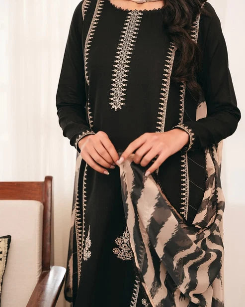 Afsheen Long Shirt (Embroided 3 PCs)
