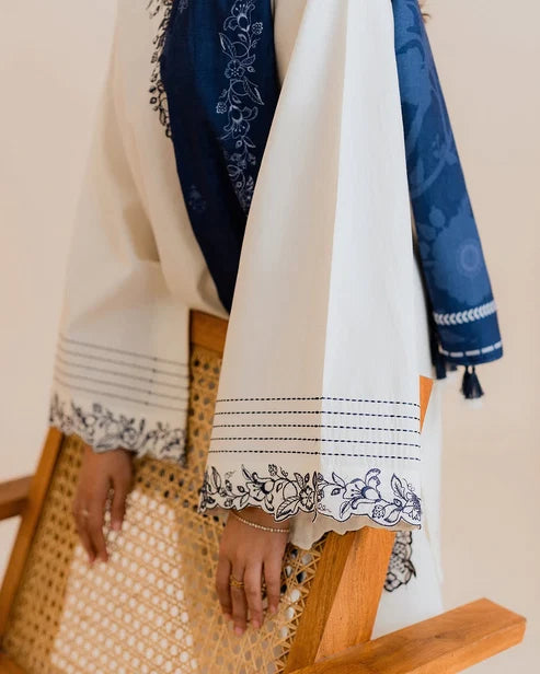 Azure (Stitched 3 Pcs)